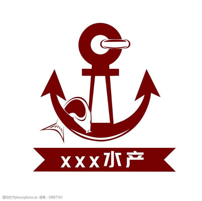 船锚元素logo设计船业渔业图片
