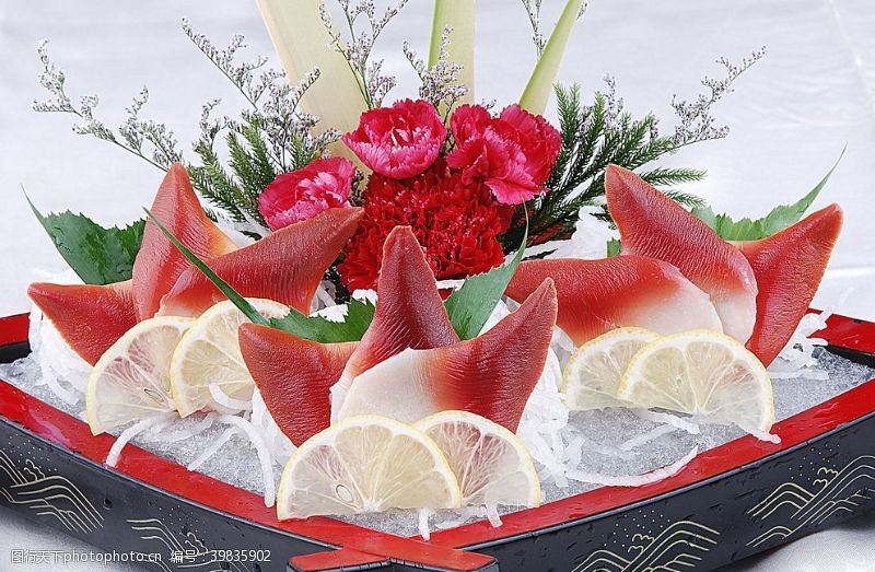 红金鱼海鲜刺身图片