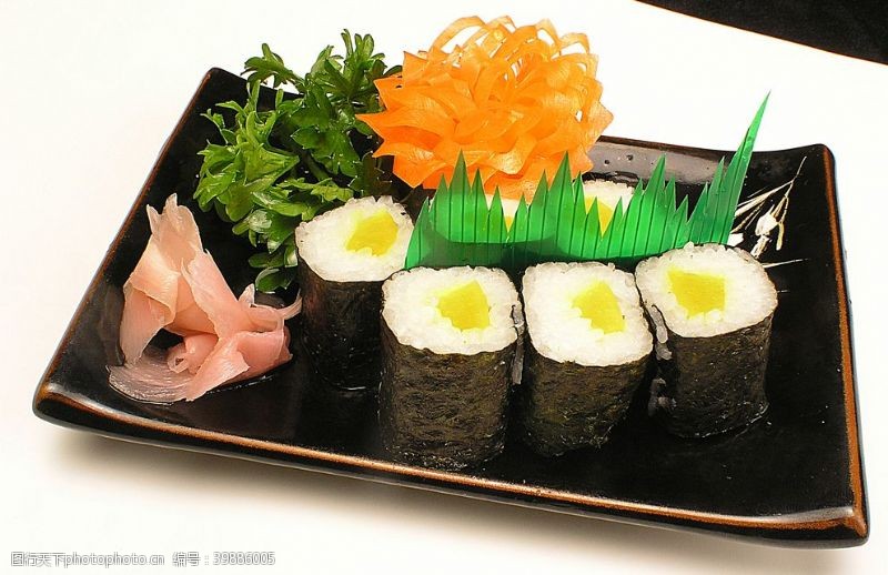 卷心菜黄咸菜寿司卷图片