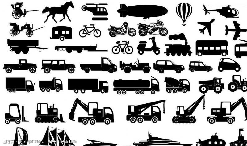 交通标识交通运输工具图片