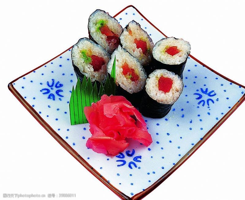 红金鱼金枪鱼卷寿司图片