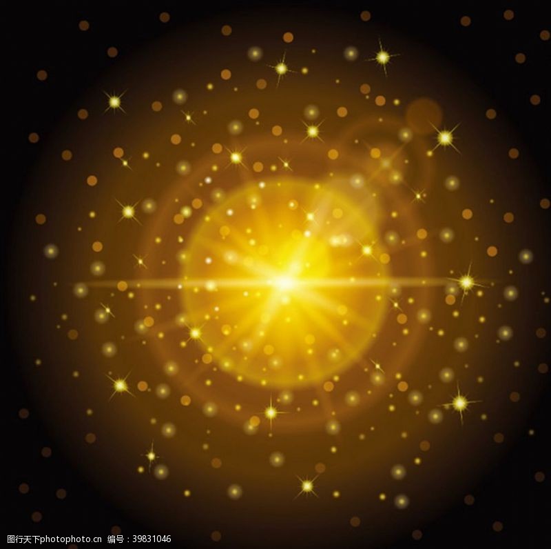 星星金色粒子背景图片