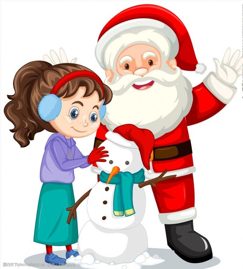 儿童节快乐卡通圣诞老人图片