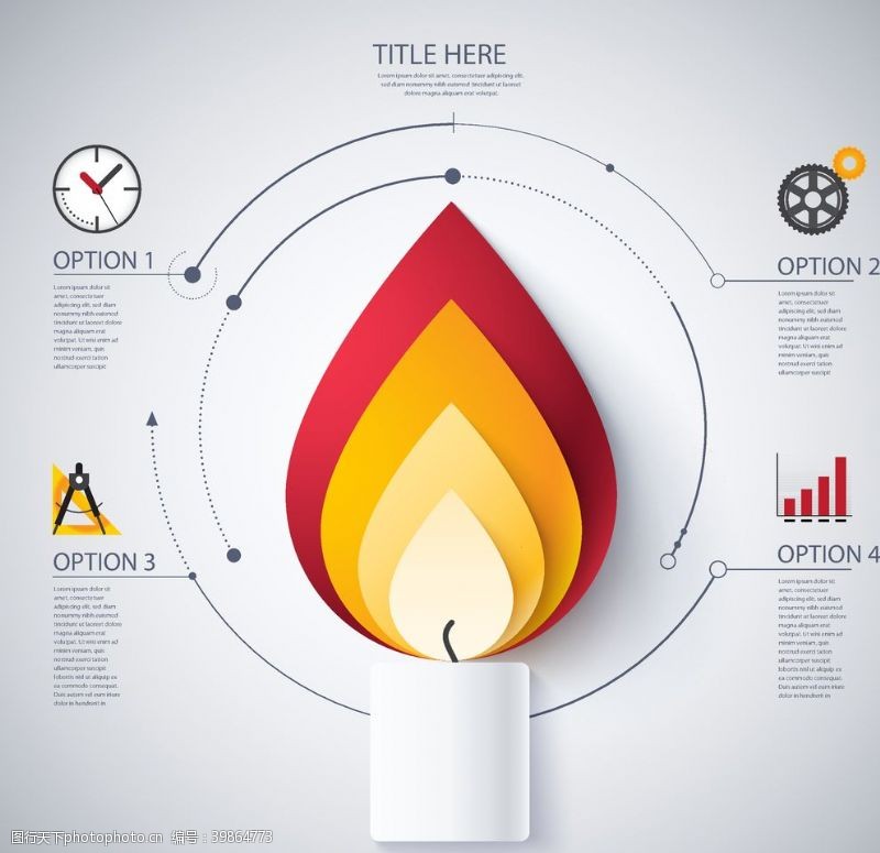 蜡烛火苗信息图表图片