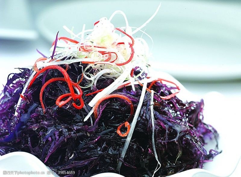 海藻冷拼凉拌紫晶藻图片