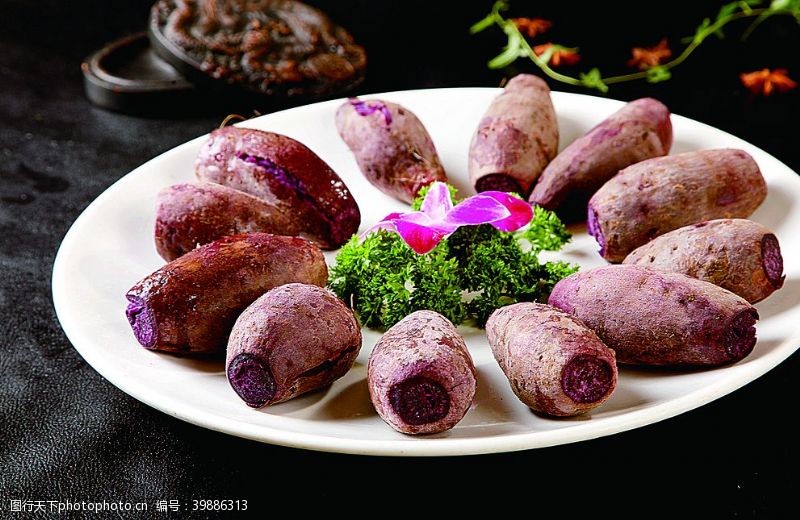 紫菜冷拼清蒸紫薯图片