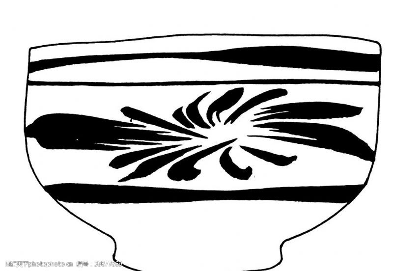 抽象花型盘子花纹图片