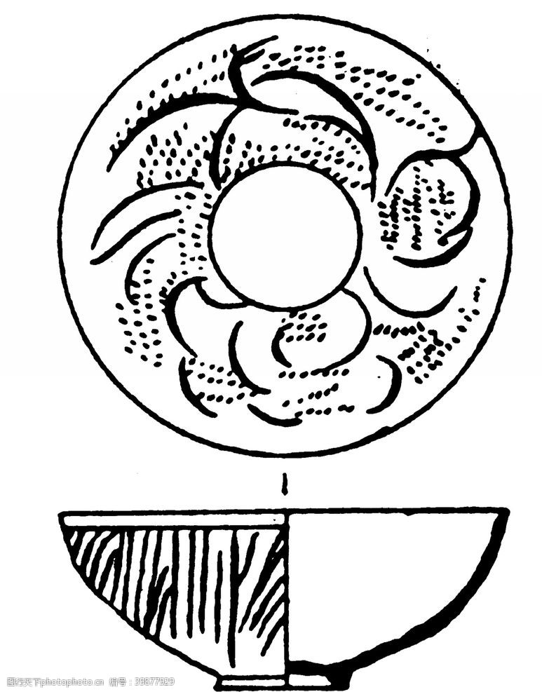 陶瓷花纹盘子花纹图片