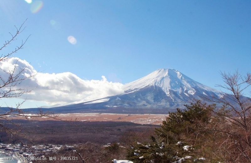 山峦日本富士山图片