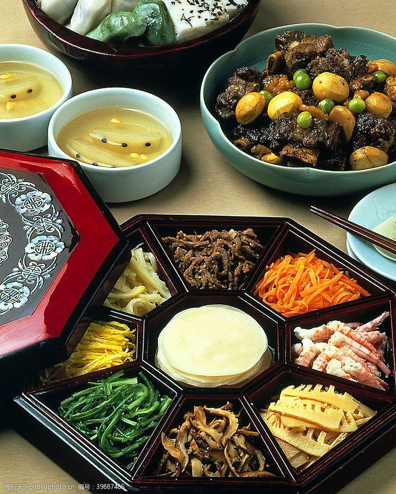 节日热点日韩料理九节板图片