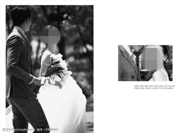 欧式相册时尚浪漫婚纱摄影相册模板图片