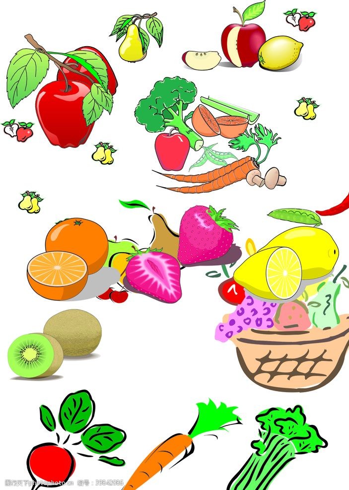 各种水果水果卡通图图片