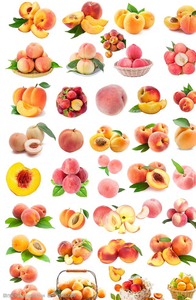 水果切盘桃子免抠图汇总图片