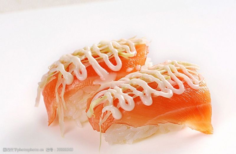 三八握寿司色拉三文鱼图片