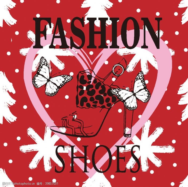 圣诞节花纹雪花鞋图片