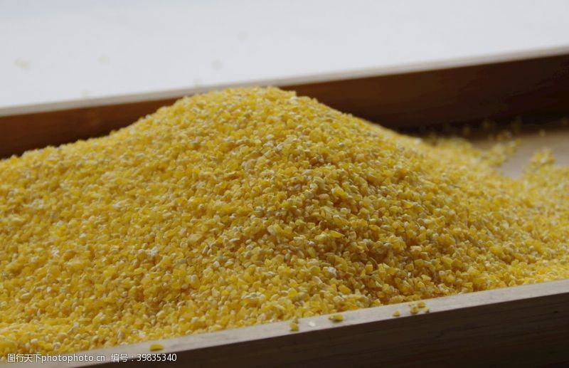 玉米渣摄影玉米糁玉米碎图片