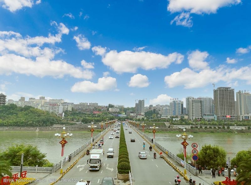西北地区安康汉江一桥图片