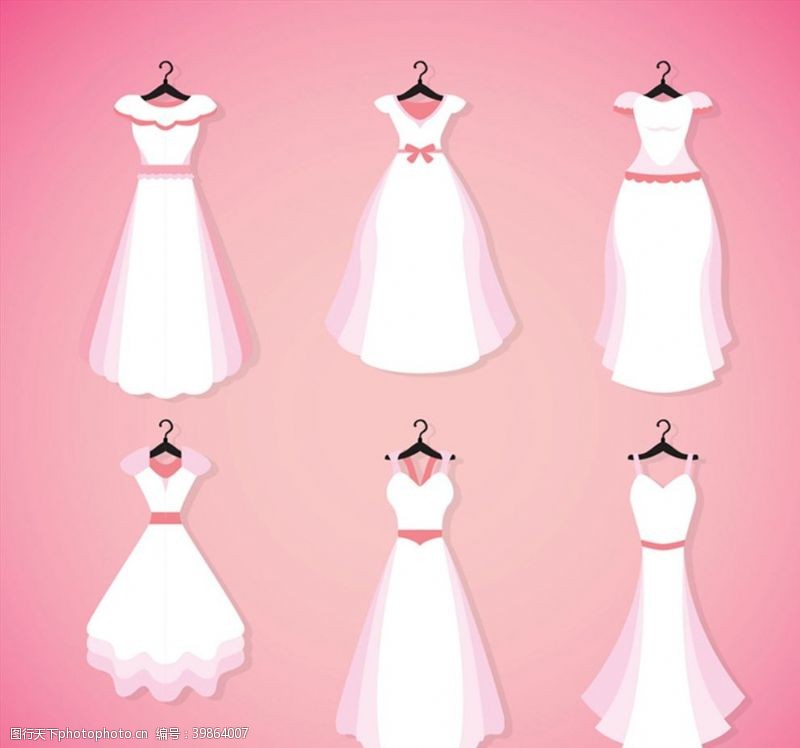 白色婚纱设计图片