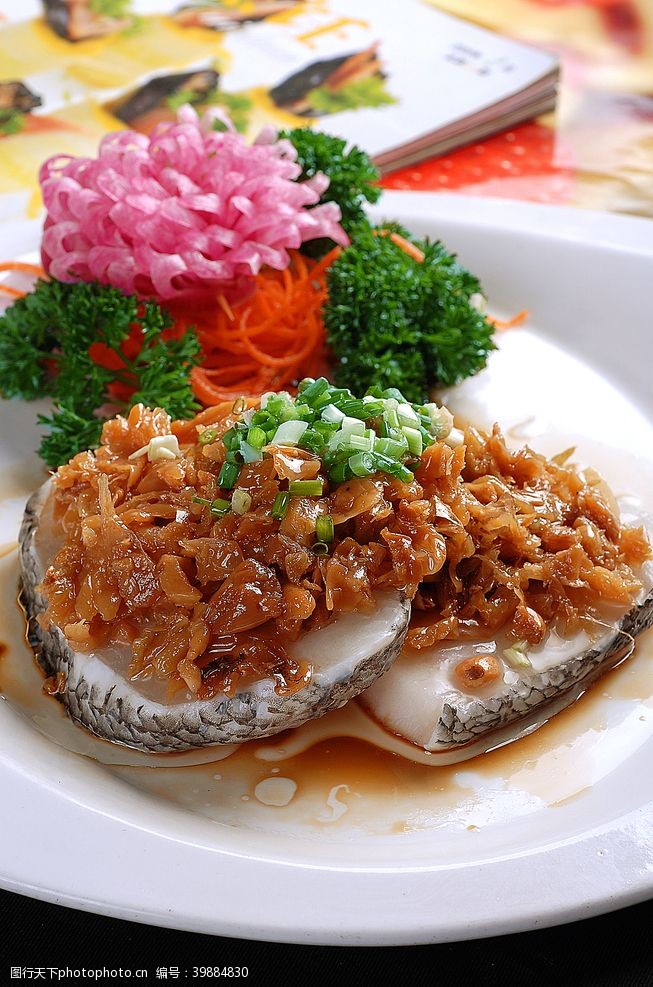 主食东菜蒸鳕鱼图片
