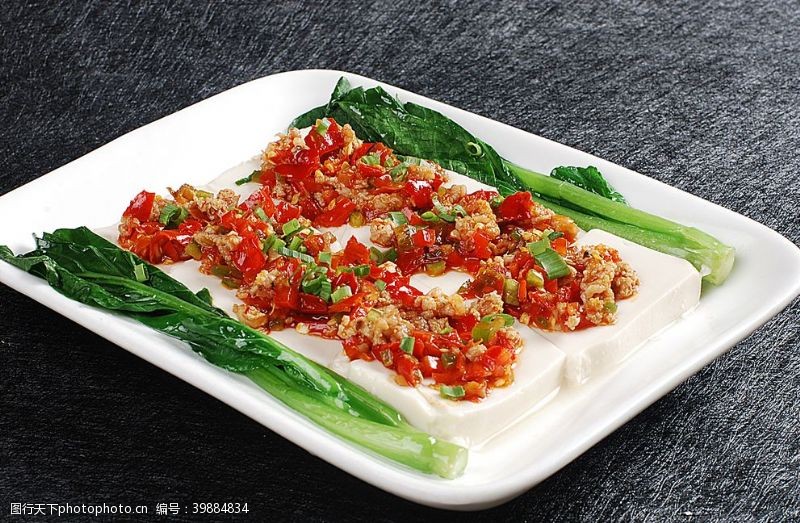 主食剁椒肉沫蒸豆腐图片