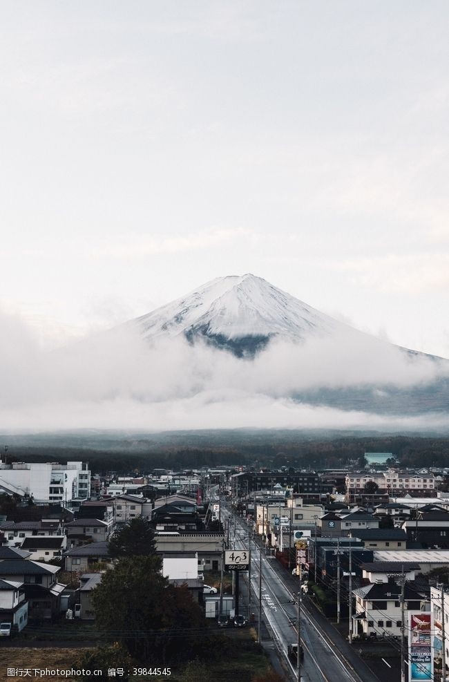 城市整富士山图片