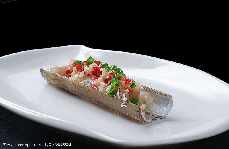 餐饮名片海鲜蒜茸蛏子王图片
