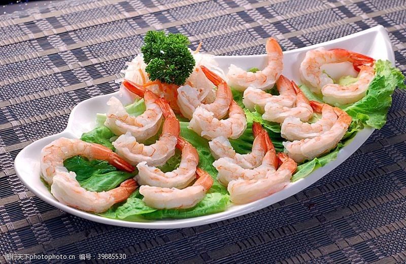 泰式海鲜海鲜泰式凤尾虾图片