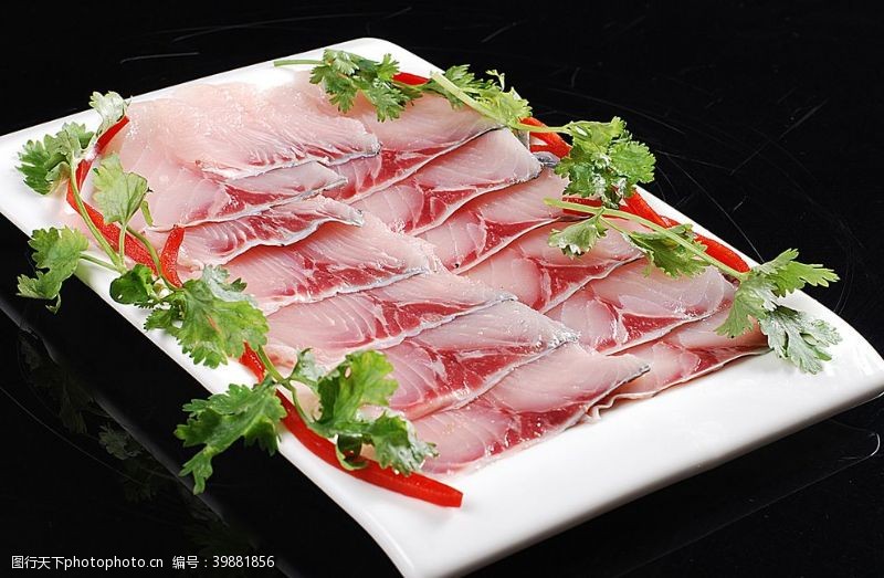 鱼火肴火锅配菜鲜鱼片图片