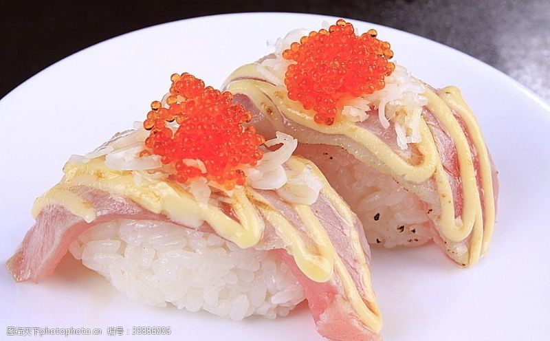 鱼火肴火焰金枪鱼寿司图片