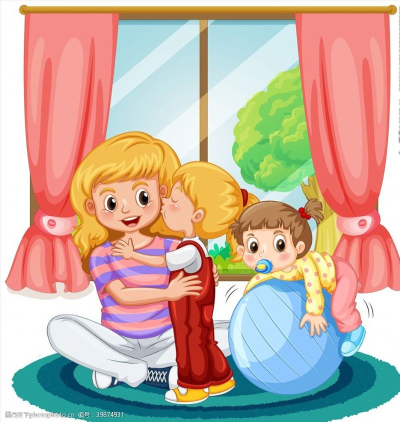 快乐童年卡通快乐家庭图片
