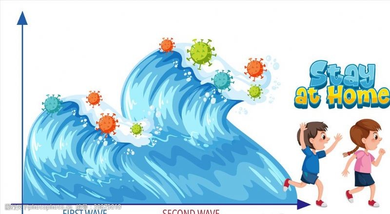 预防流感卡通新冠预防图片