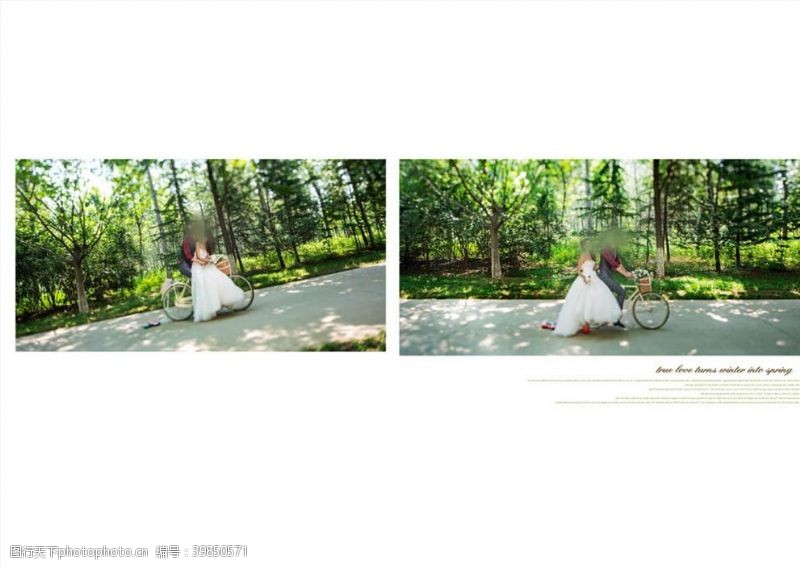 婚纱相册密林花园的真爱相册模板图片