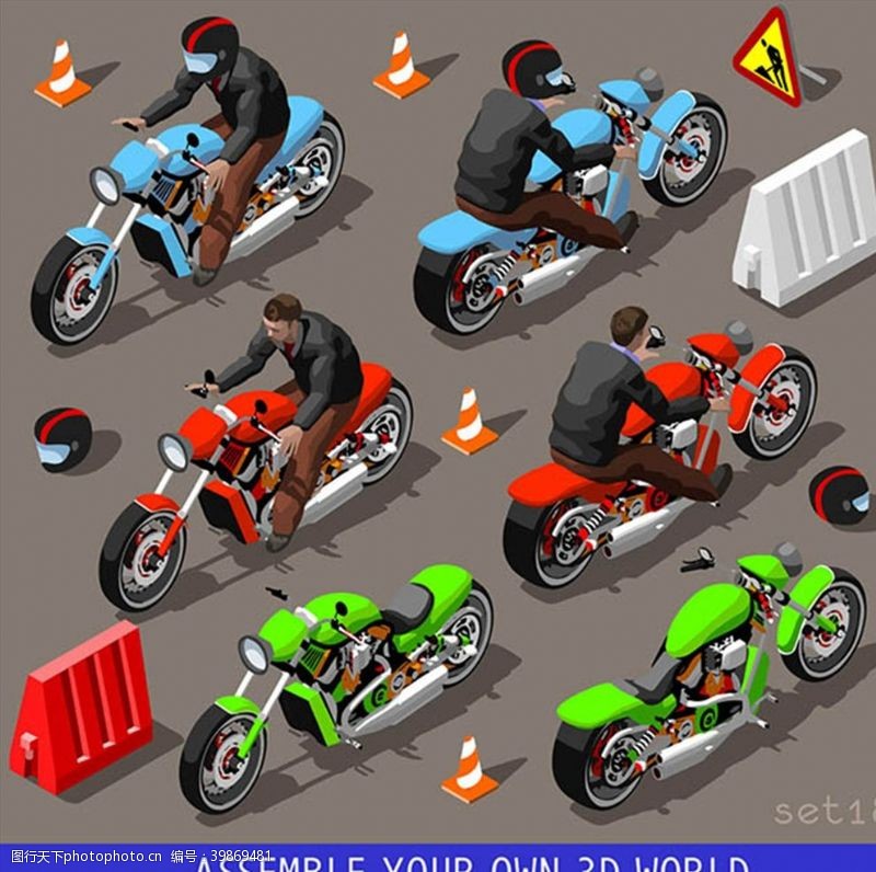 矢量摩托车摩托车设计矢量图片