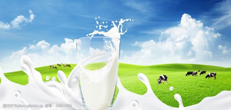 奶粉广告牛奶背景图片