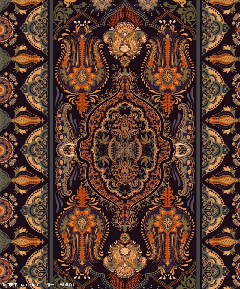 花纹背景欧式地毯花纹图片