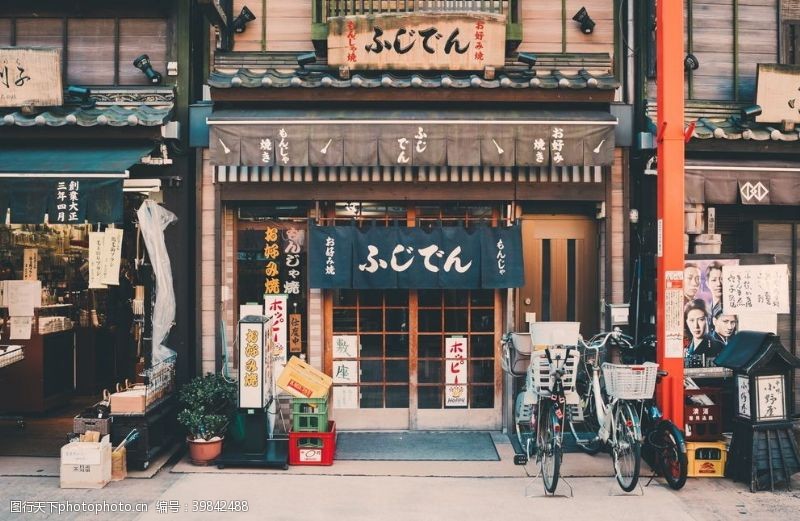 日本建筑日本餐厅门口图片
