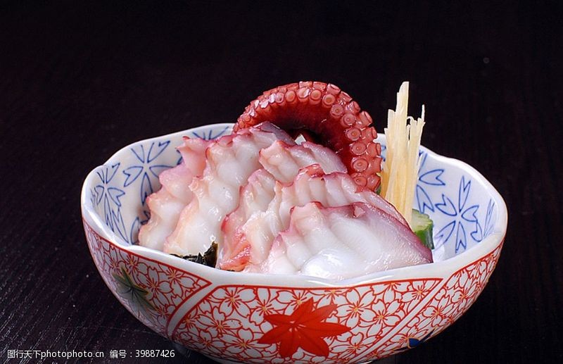 寿司醋日韩料理八爪鱼醋物图片