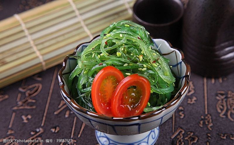 中华菜肴日韩料理中华海藻图片