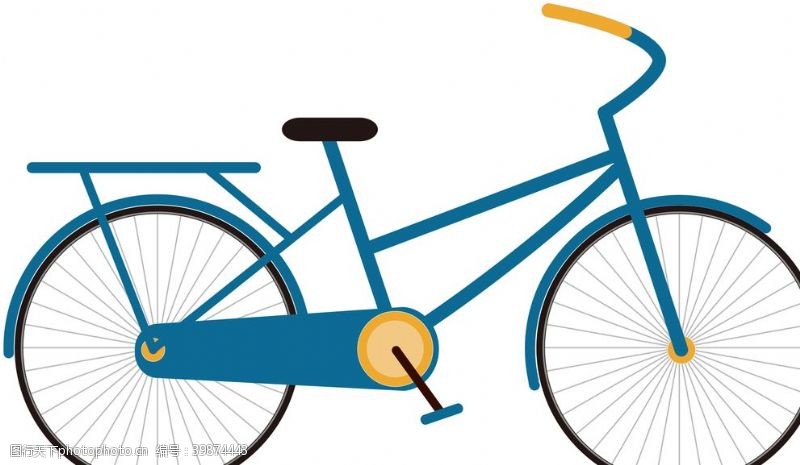 卡通交通工具手绘自行车图片