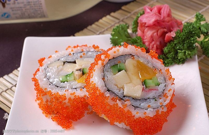 主食类寿司类鲜蔬水果卷图片