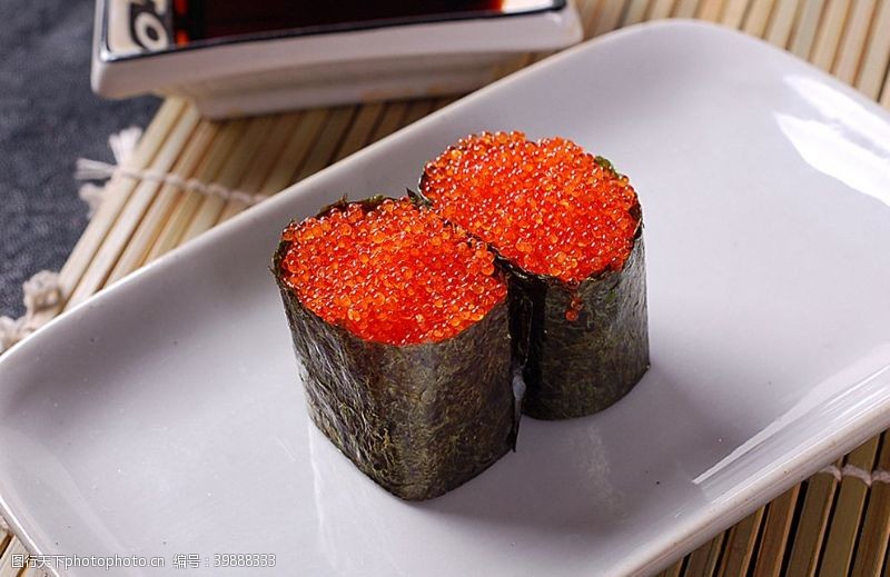主食类寿司类蟹籽军舰寿司图片