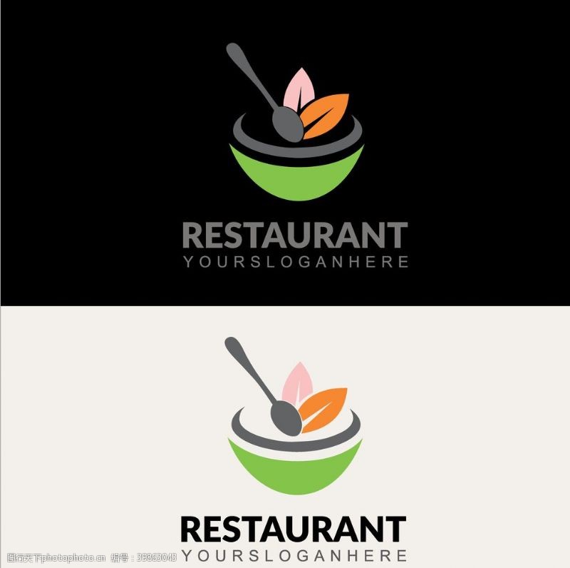 广告设计矢量素材汤匙标志设计图片