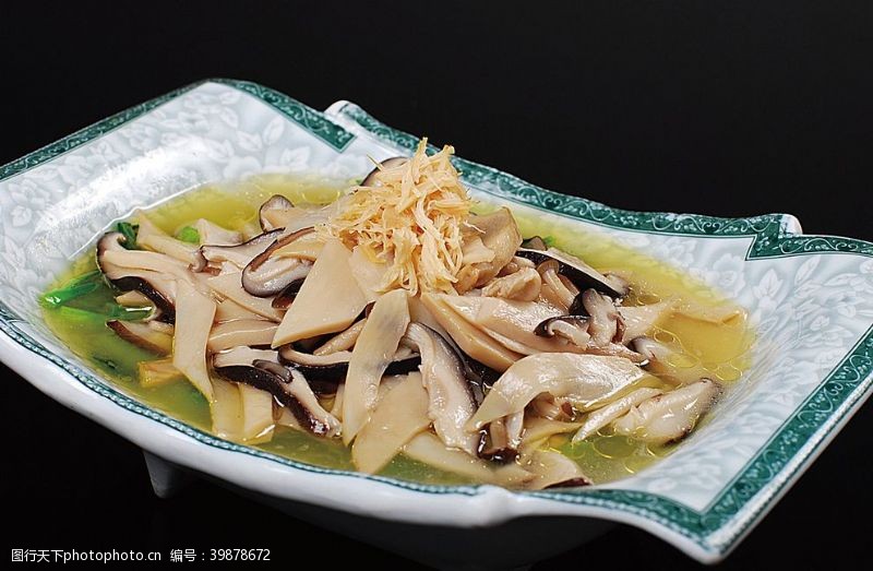 青苔瑶柱珍菌煮菜心图片