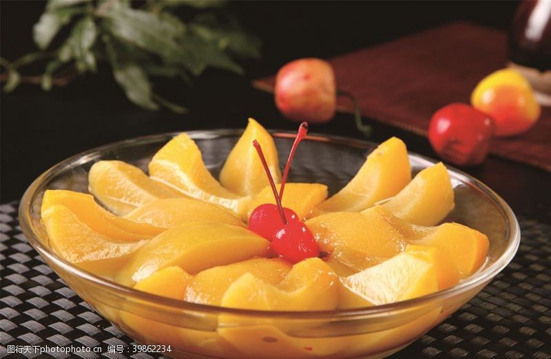 菜谱设计冰糖水蜜桃图片