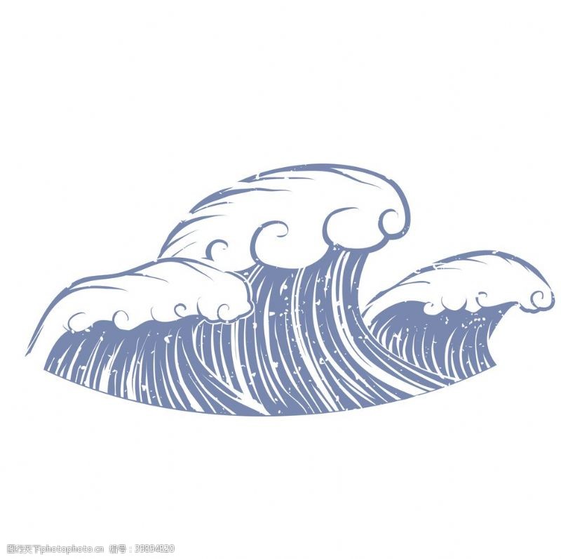 蓝色波浪海浪波浪波纹图片