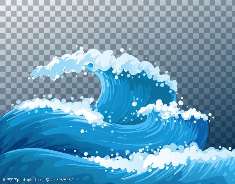 夏日元素海浪波浪波纹图片