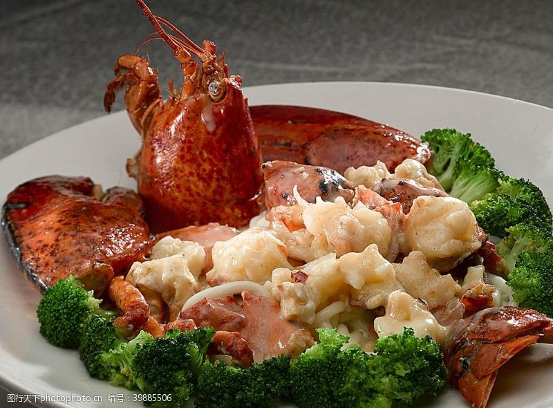 餐饮名片海鲜上汤焗波斯顿龙虾图片