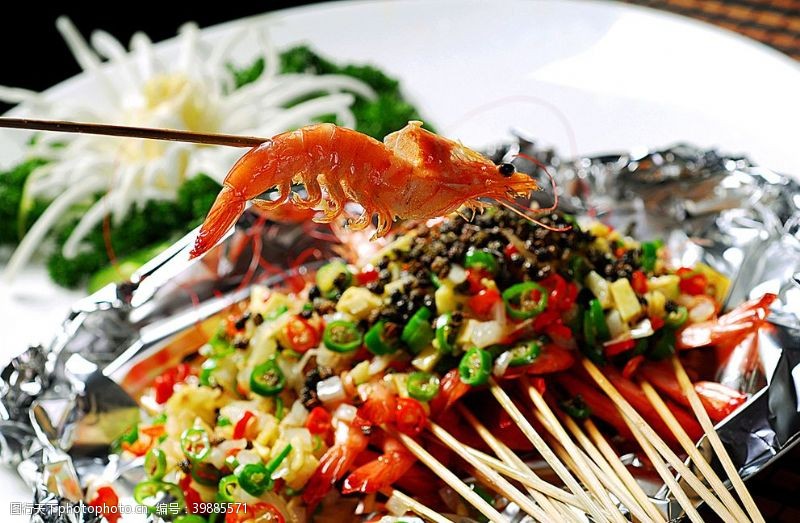 餐饮名片海鲜盐都节节虾图片