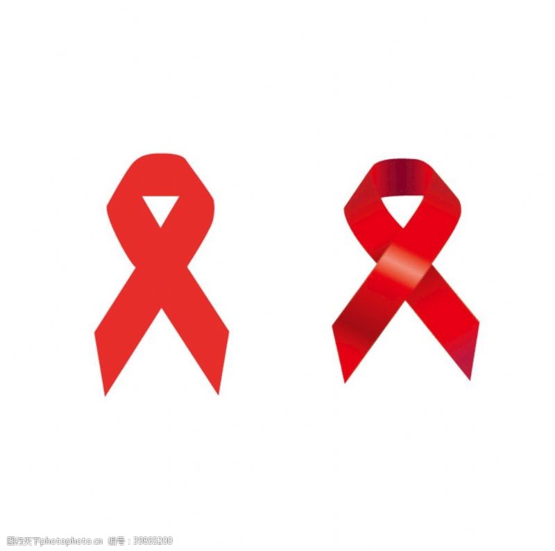 艾滋病标志红丝带图片