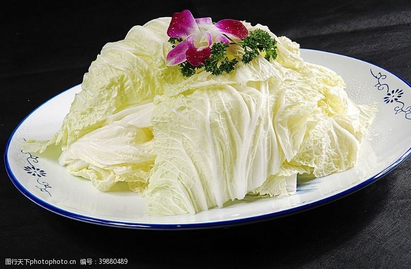 白饭火锅配菜大白菜图片
